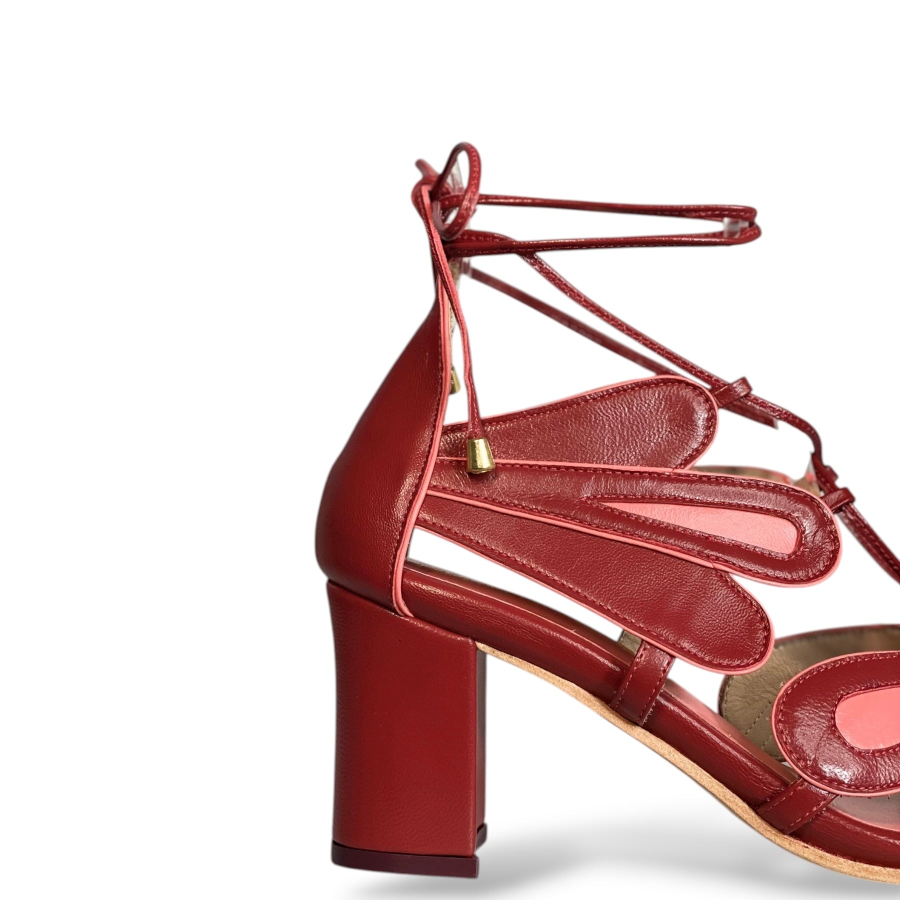 Sandália Magnólia Vinho com rosa