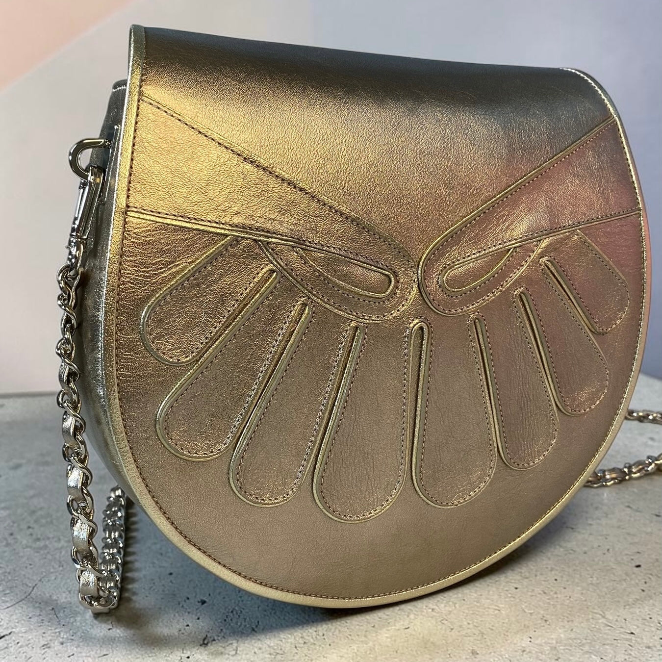 Bolsa Pétalas Prata Velho