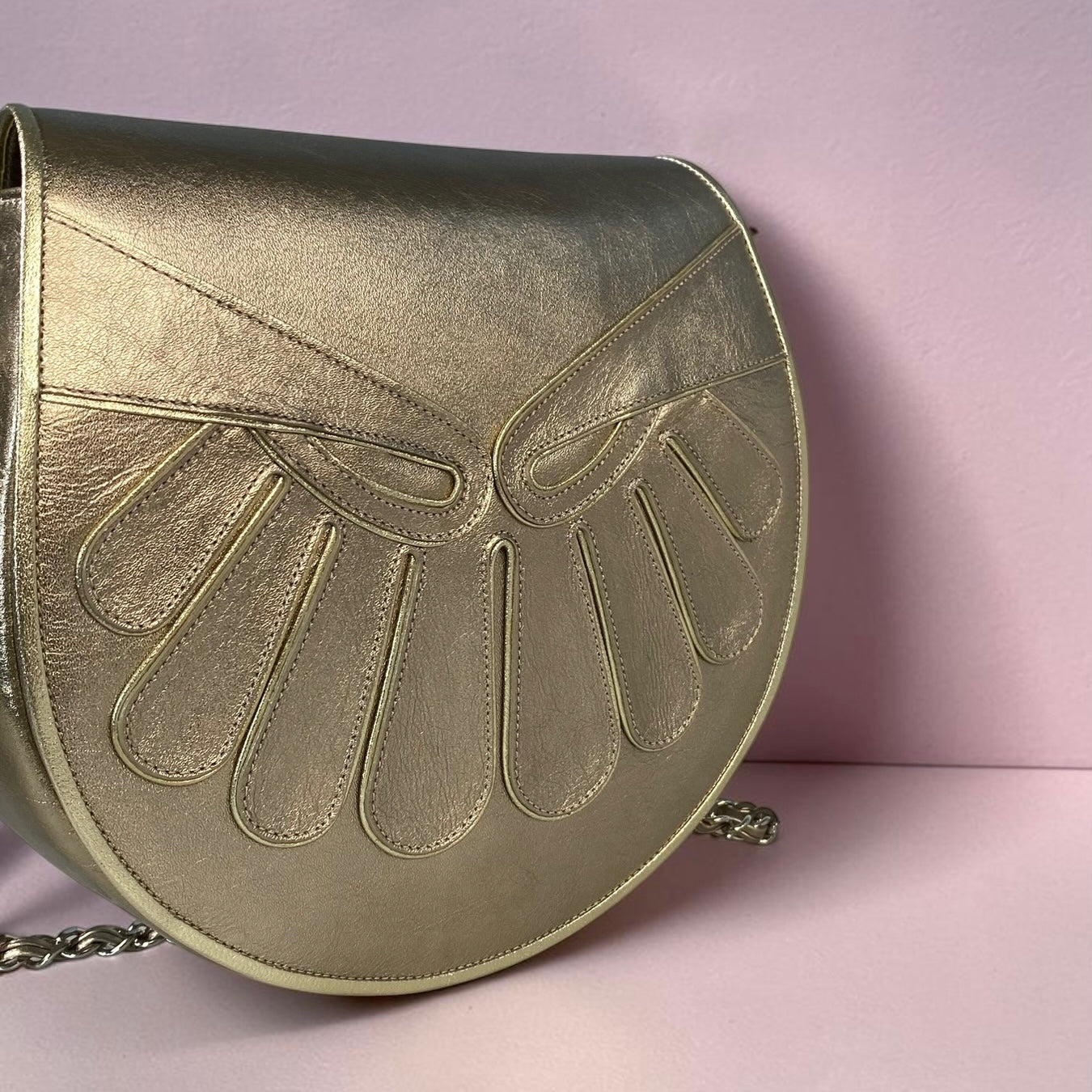 Bolsa Pétalas Prata Velho