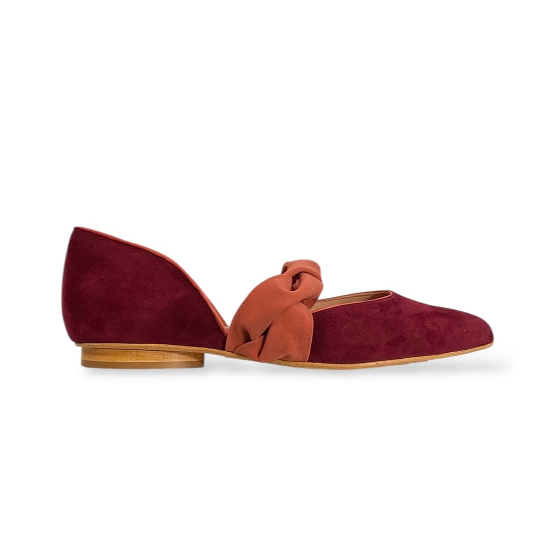 Sapatilha Amore Vinho com Coral