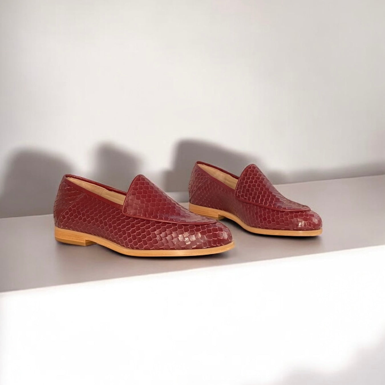 Mocassim Carolina Vinho escama