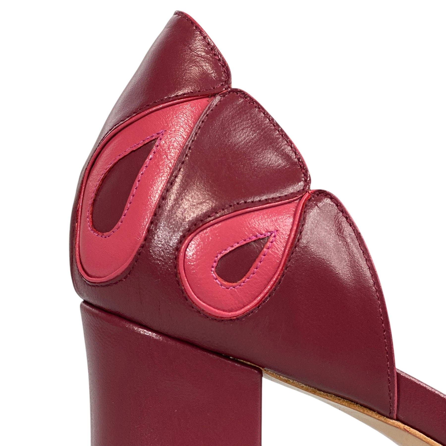 Peep toe Orquídea Vinho