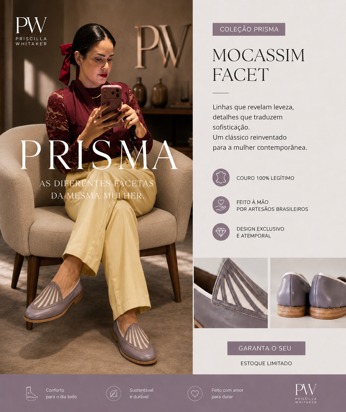 Mocassim Facet Lilás