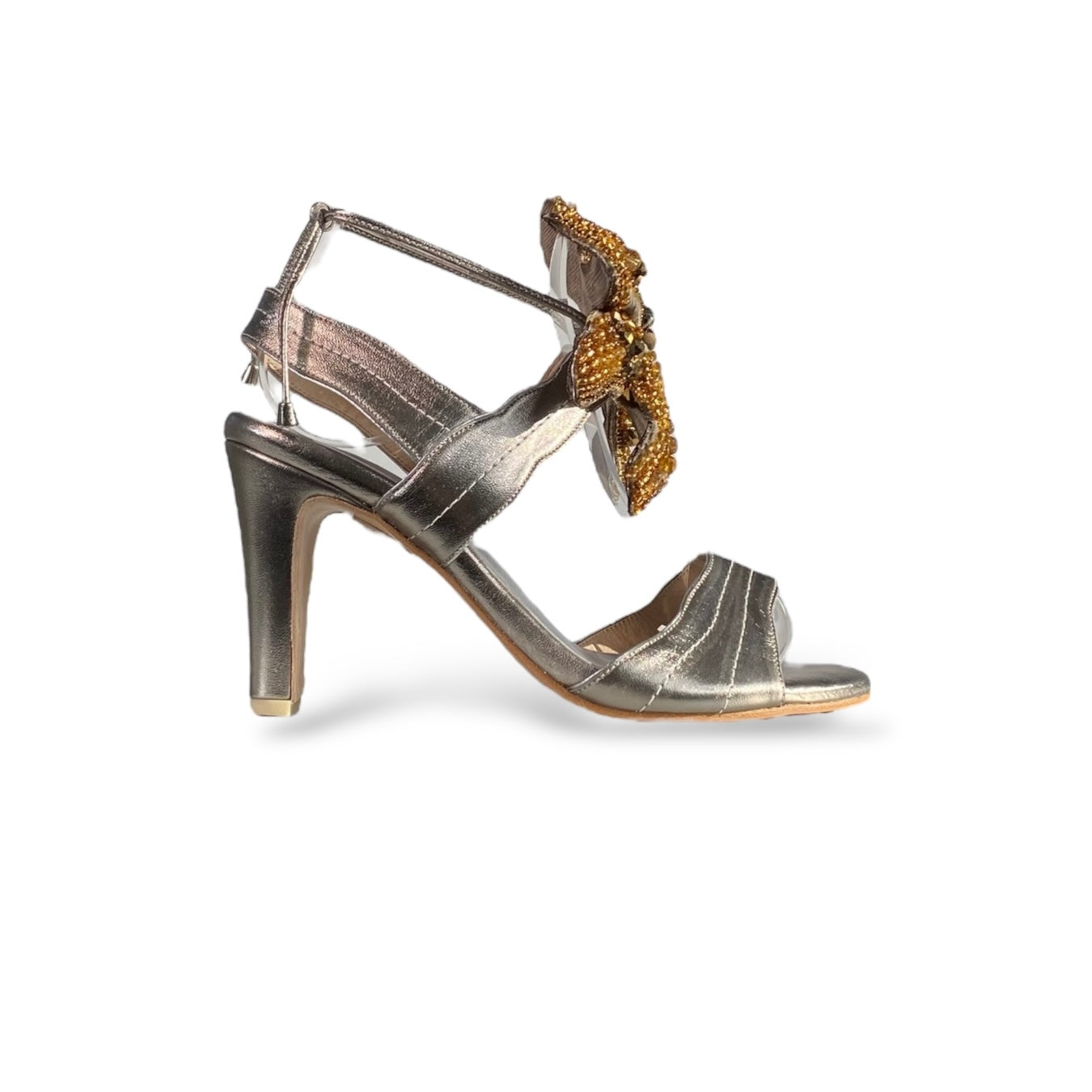 Sandália Amarílis Prata Velho com Flor