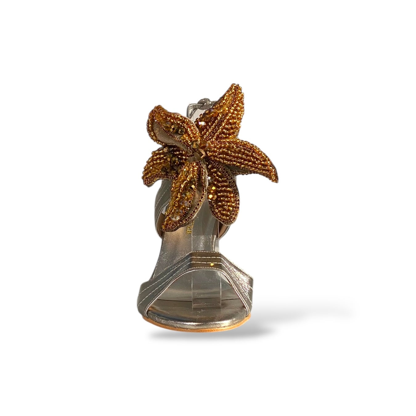 Sandália Amarílis Prata Velho com Flor