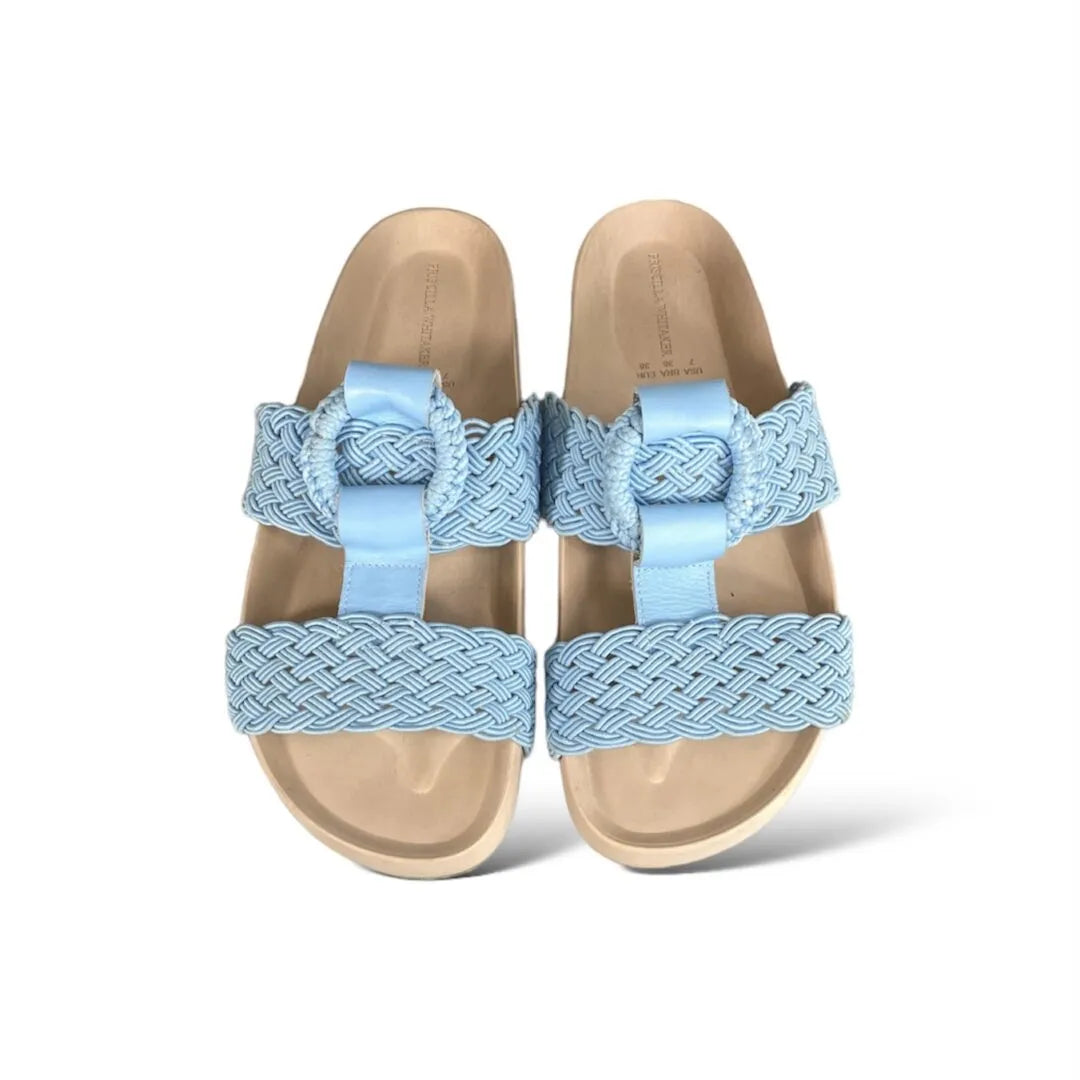 Flat Lua Azul Bebê com Pêssego