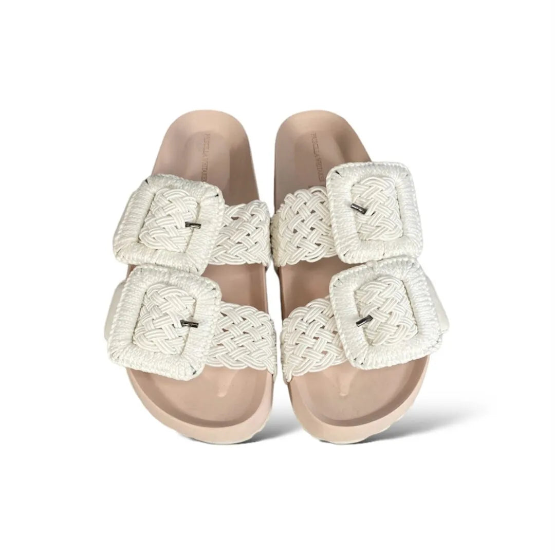 Flat Sol Branco com Pêssego