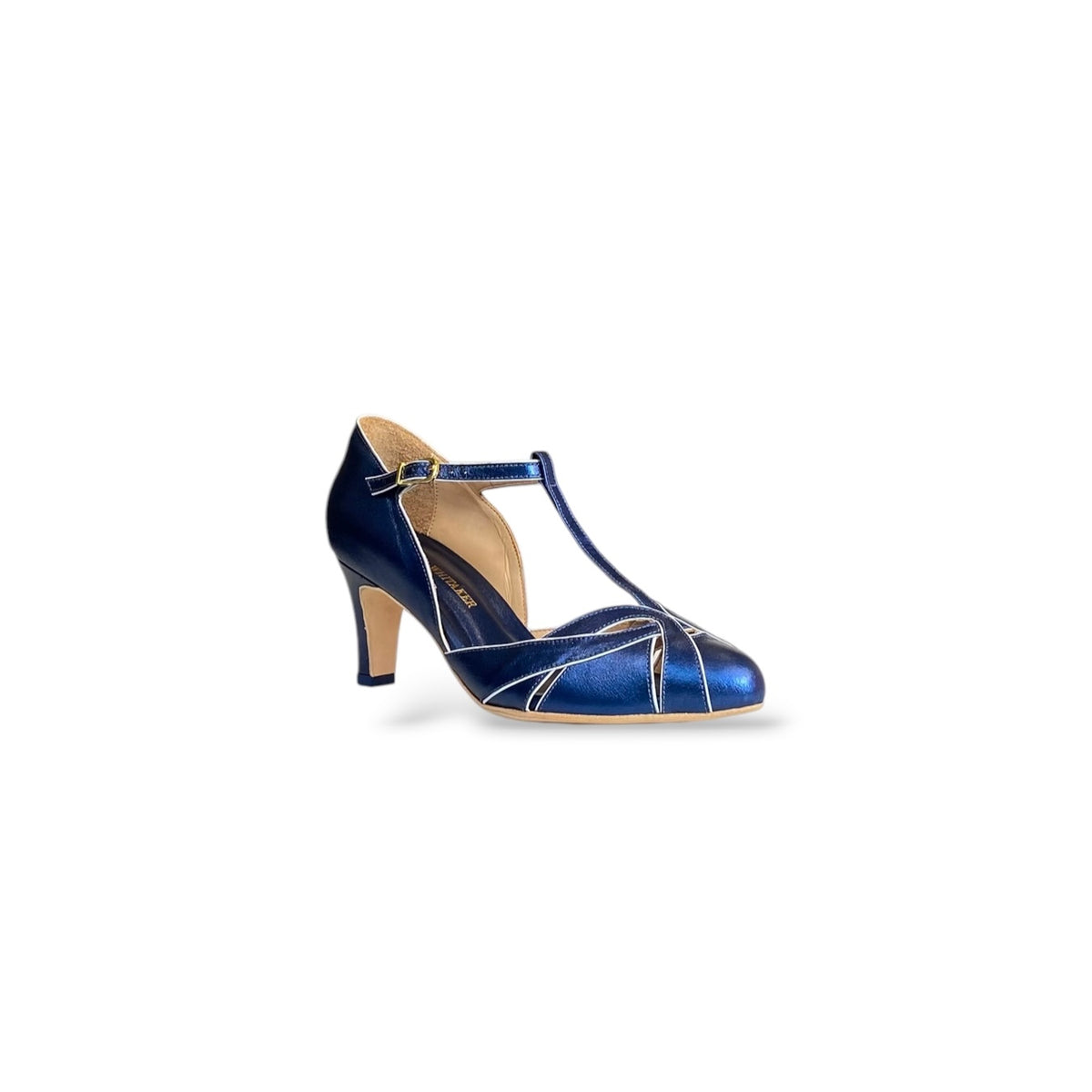 Scarpin Vítra Azul Metalizado