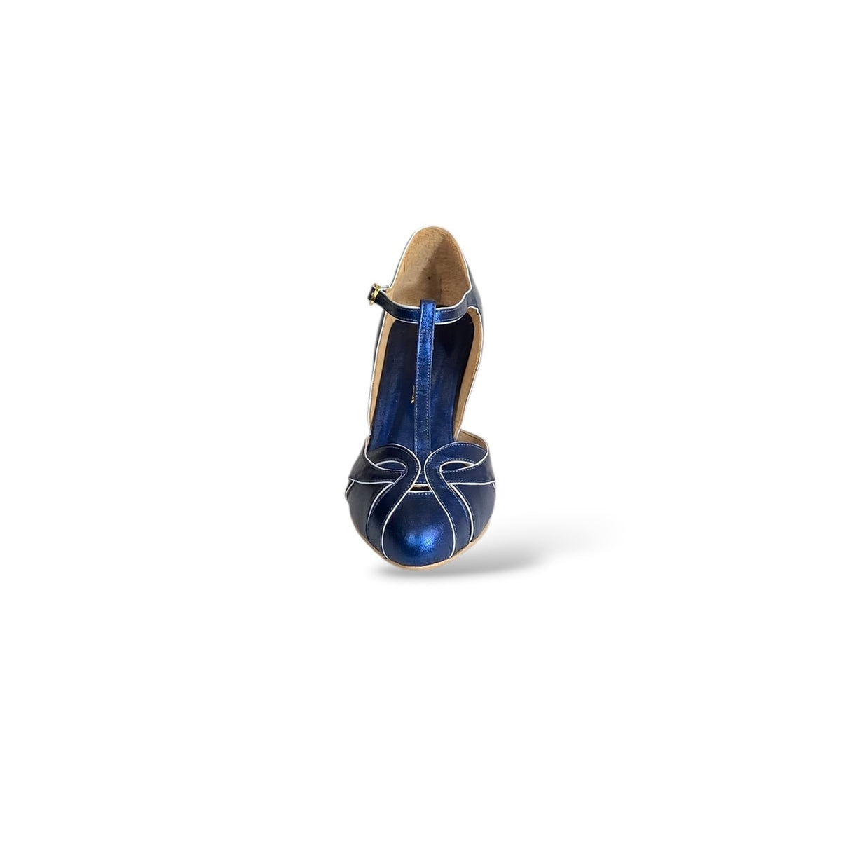 Scarpin Vítra Azul Metalizado