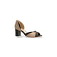 Peep toe Sereno Preto com Pêssego