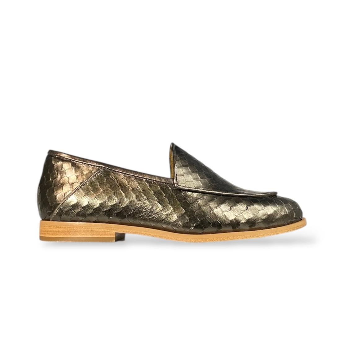 Mocassim Carolina Escama ônix