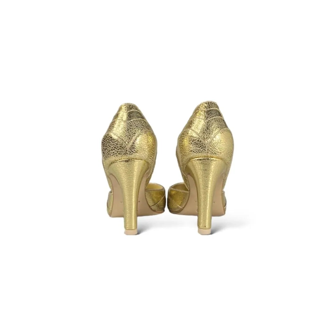 Scarpin Milena Ouro Craquelado