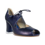 Peep toe Karla Azul Marinho Metalizado