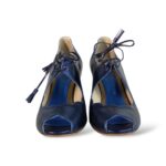 Peep toe Karla Azul Marinho Metalizado